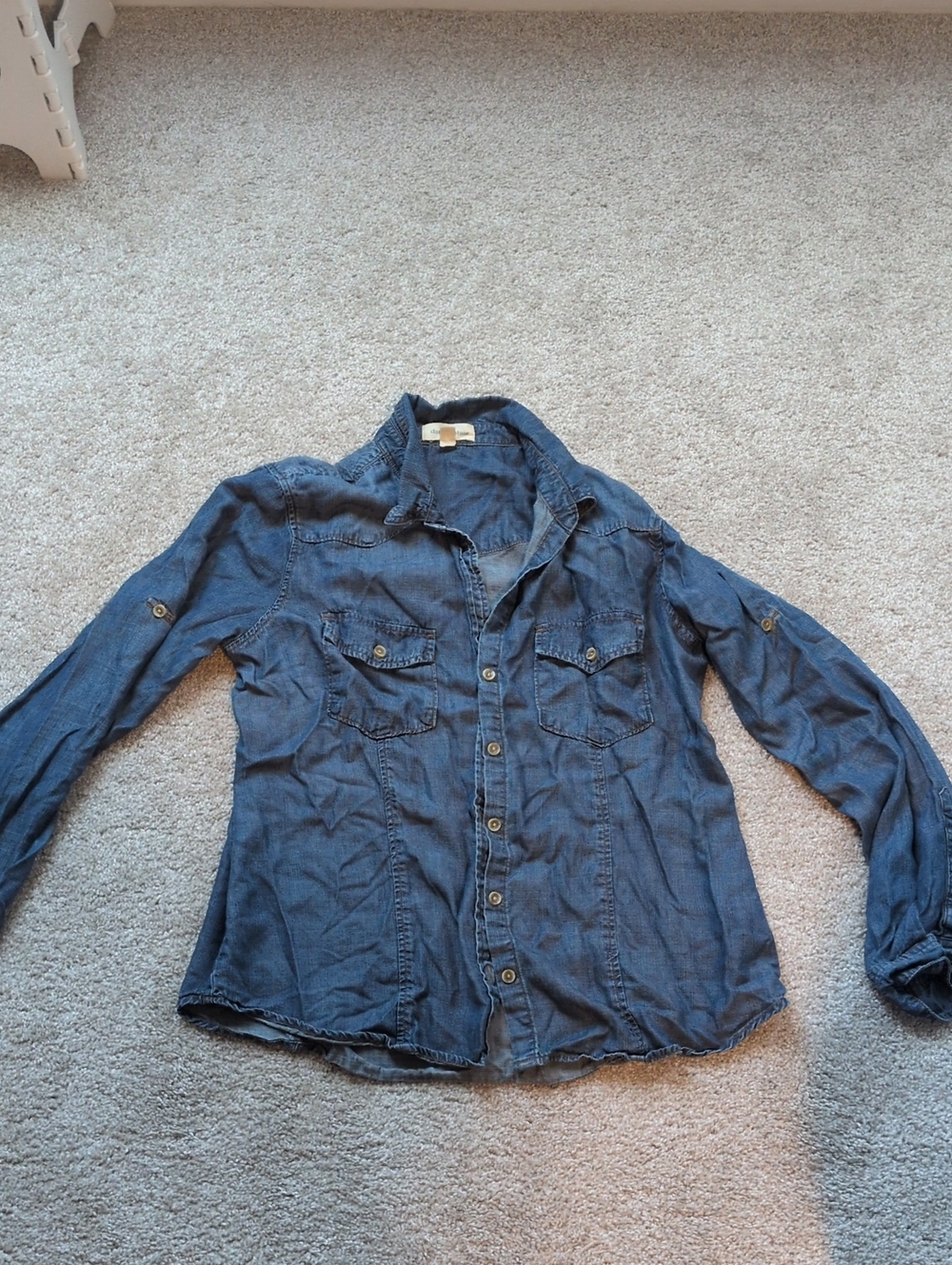 cloth & stone Women's Indigo Denim Button-Down Shirt